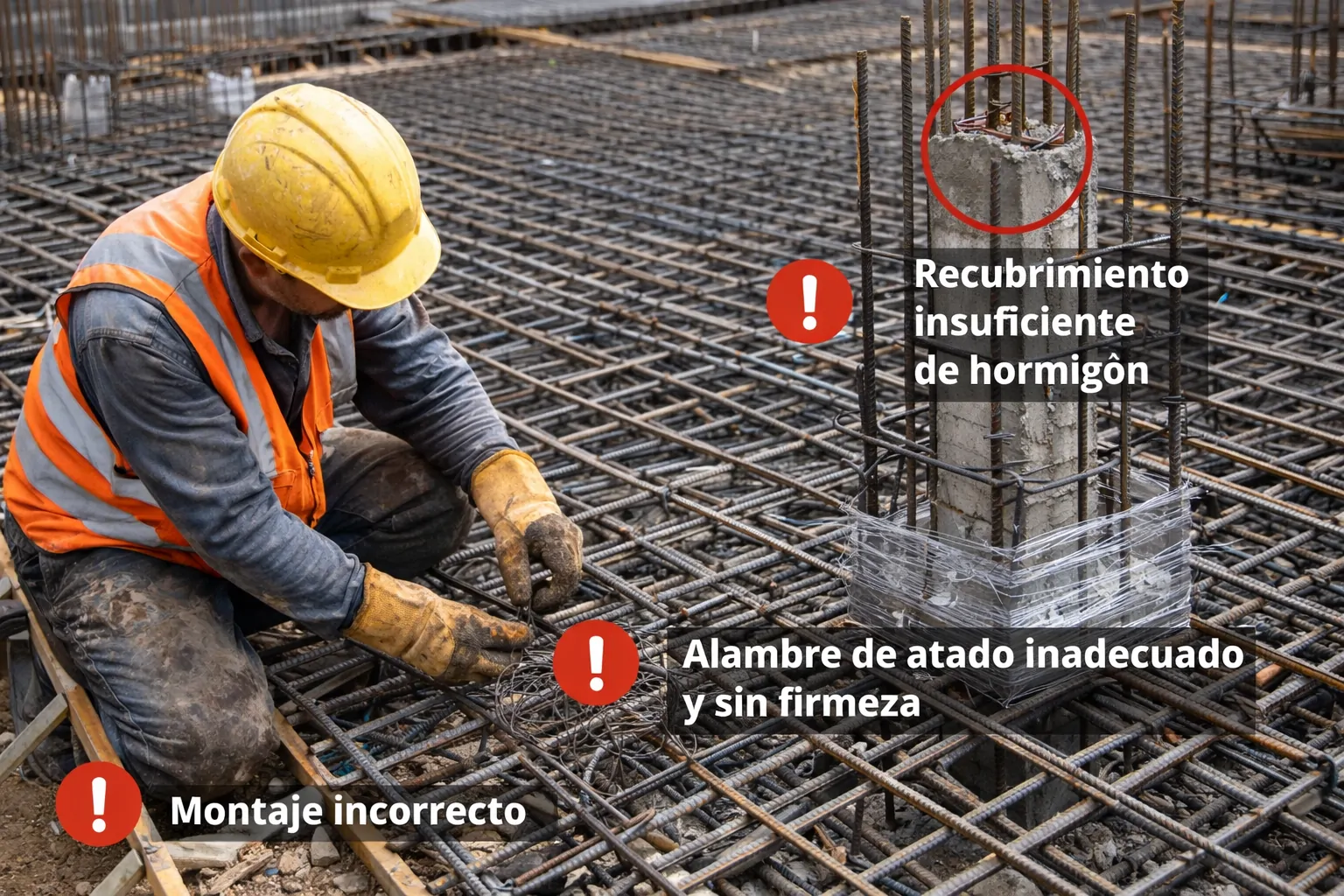 Errores comunes en el montaje de ferralla y como evitarlos